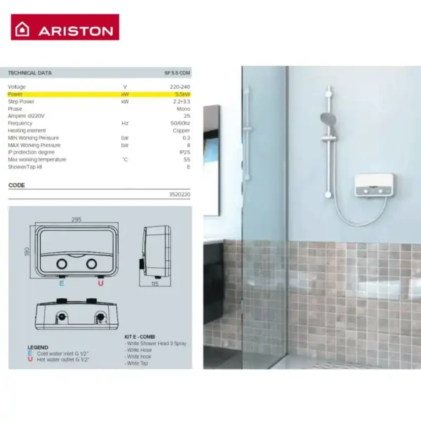 Ariston Aures 5.5 kW - China - Image 4