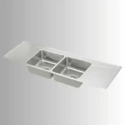 Double Bowl Sink with Double Drain Board - Kitchen Sink