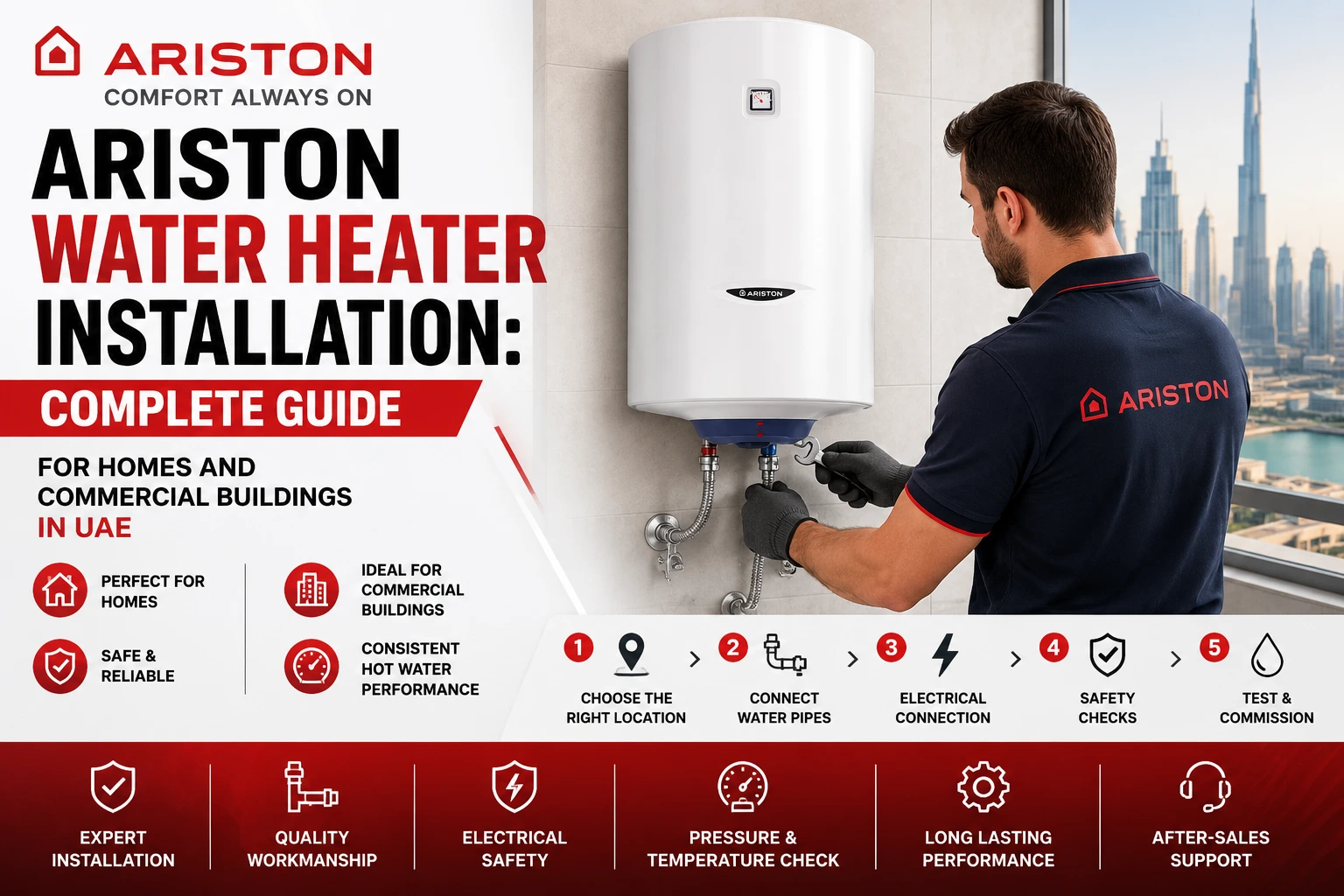 Ariston water heater installation UAE