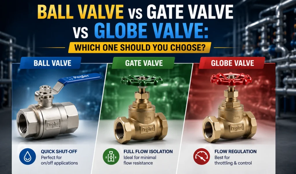ball valve vs gate valve vs globe valve