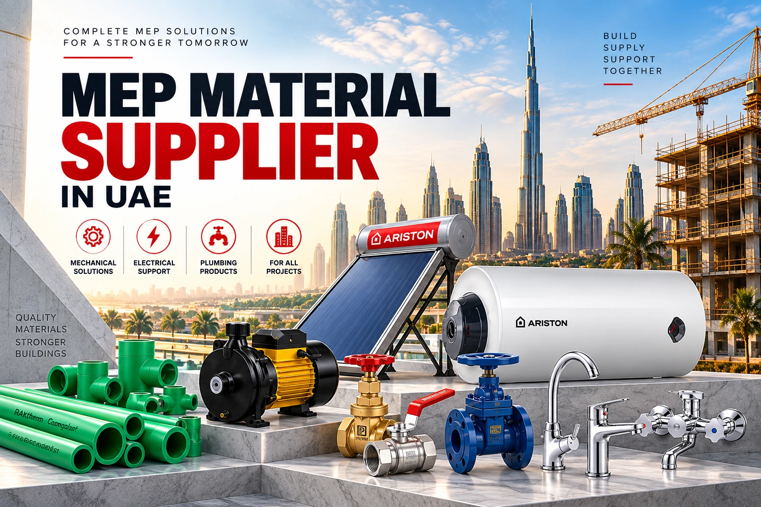 MEP material supplier UAE