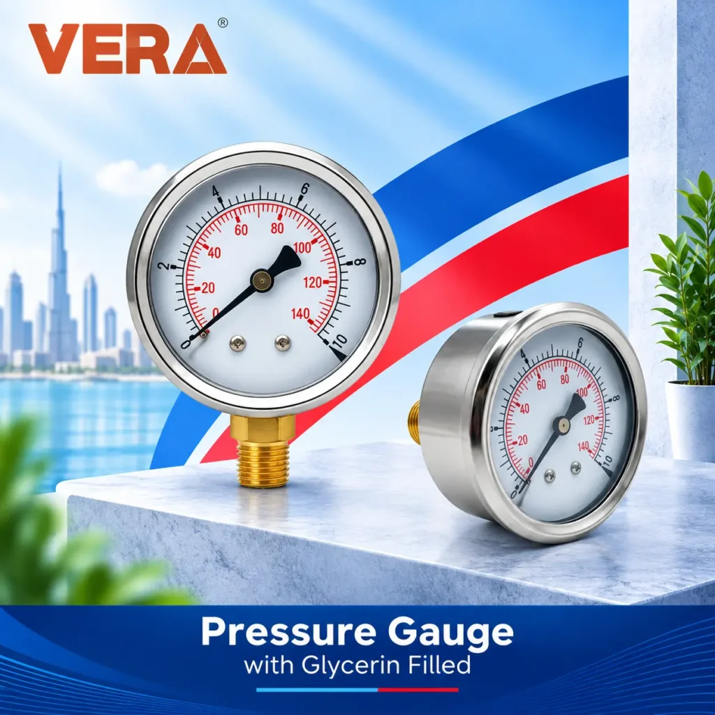 Pressure Gauge with Glycerin Filled